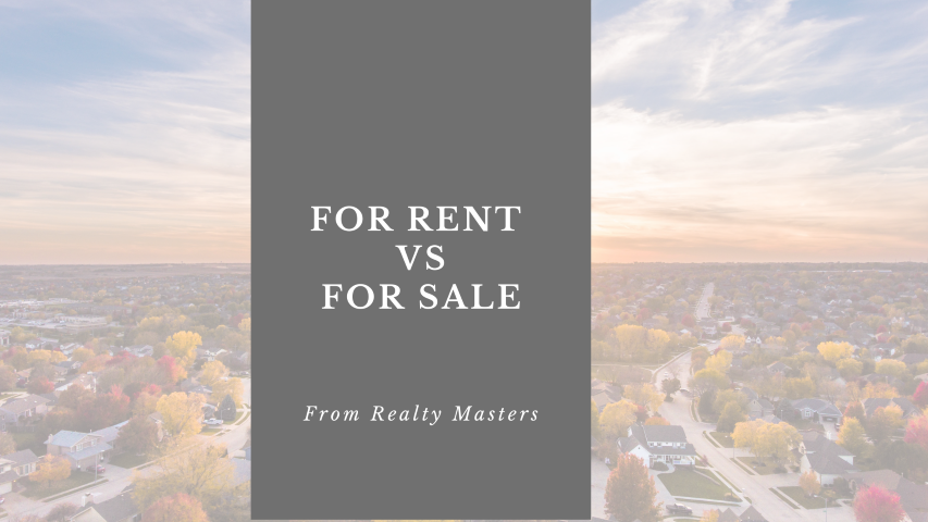 for rent vs for sale