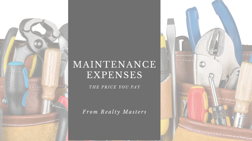 maintenance expenses the price you pay